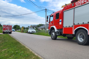 wypadek na skrzyzowaniu w zakliczewie gm szelkow rowerzysta trafil do szpitala