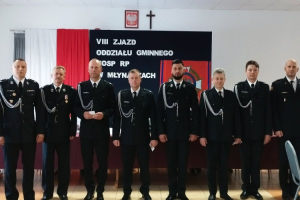 wybrano nowe wladze odznaczono szesciu strazakow w mlynarzach odbyl sie zjazd oddzialu gminnego zwiazku ochotniczych strazy pozarnych