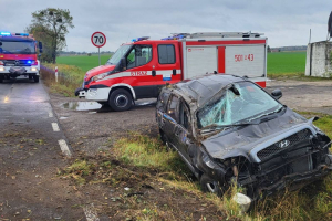 Wypadek w Dzierżanowie, na drodze krajowej nr 57