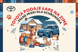 Toyota podaje łapę na zimę. Pełne miski dla zwierząt ze schroniska
